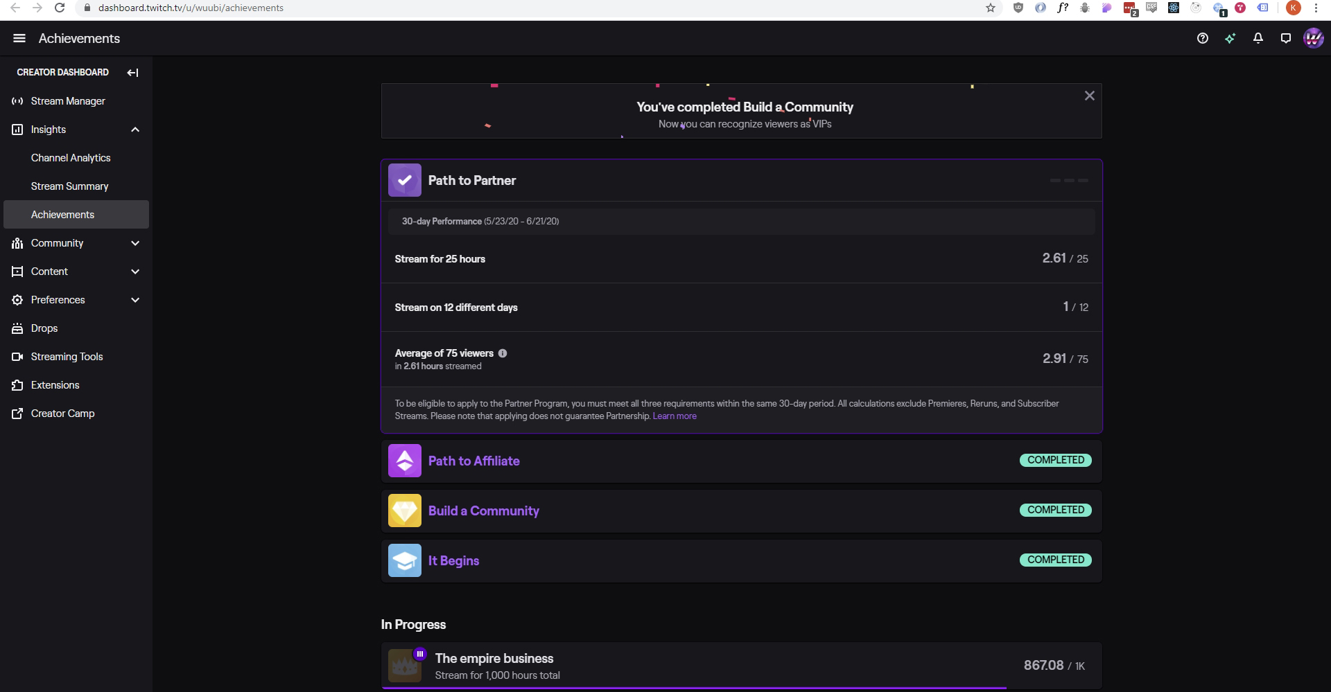 wuubi-achievements-page